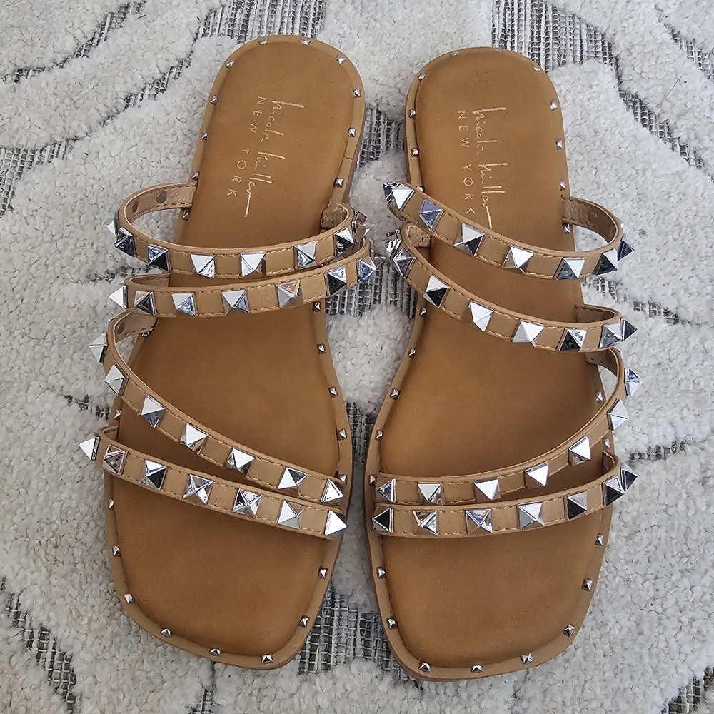 Nicole Miller studded sandals